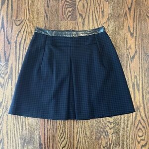 i blues women’s pleated skirt Sz. 4 houndstooth black NWOT